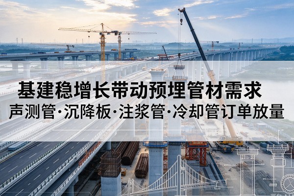 合阳基建稳增长带动预埋监测管材需求,声测管、沉降板、注浆管订单持续放量