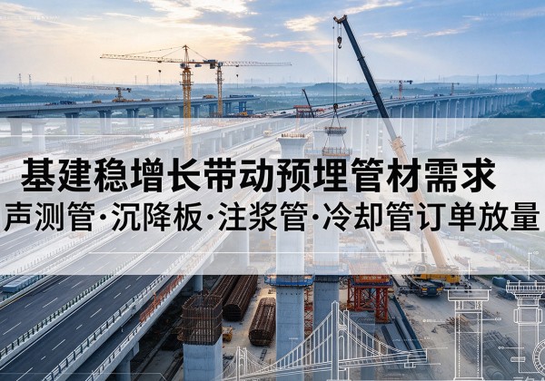 合阳基建稳增长带动预埋监测管材需求，声测管、沉降板、注浆管订单持续放量